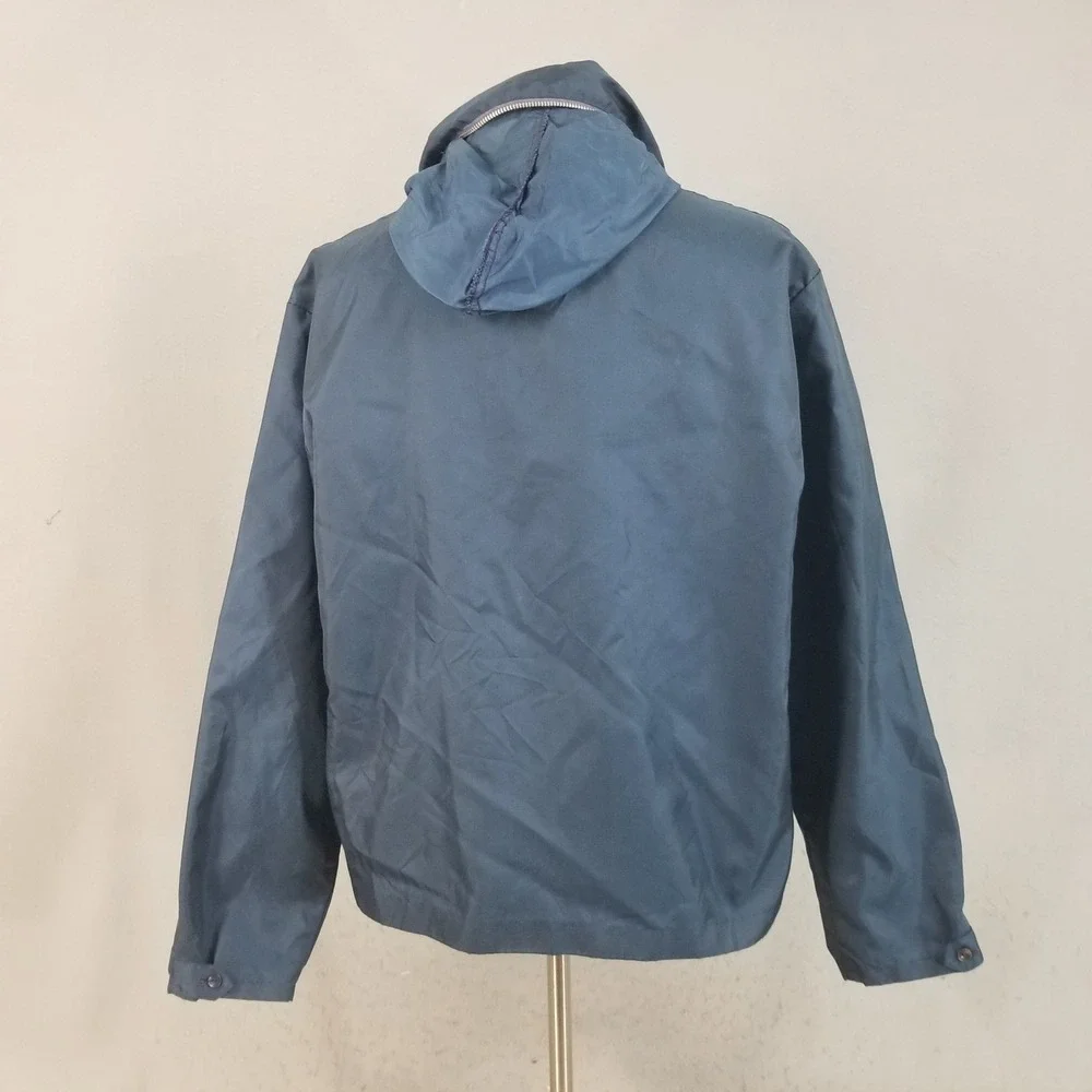 Artex Jacket Mens L Blue Indiana University 70s Vintage Nylon Windbreaker Hooded